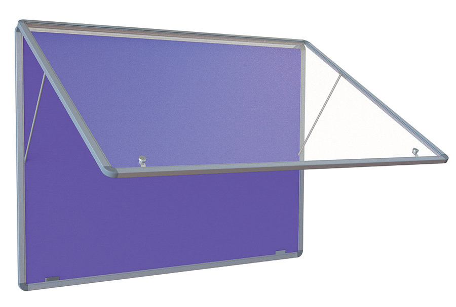 Fire Resistant Tamperproof Noticeboad Accents Top Hinge in Lilac
